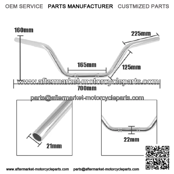 1" Chrome Handlebar Drag Bar Anti-rust For CF-Moto CFORCE 1000 800 600 500 ATV - Image 2