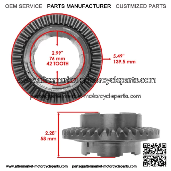 Front Differential Gear and Pinion Sportsman X2 550 2010-2014 / XP 850 2010-2014 - Image 2