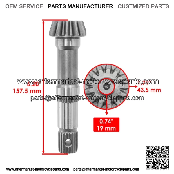 Front Differential Gear and Pinion Sportsman X2 550 2010-2014 / XP 850 2010-2014 - Image 3