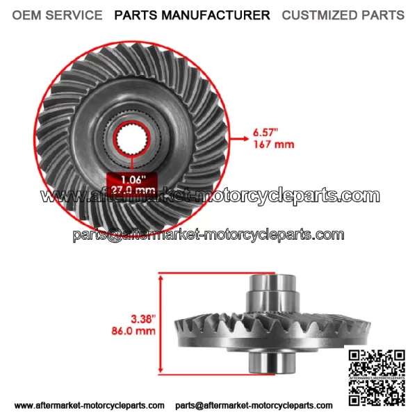 Rear Differential Gear & Pinion For Can Am Outlander Max 650 6x6 2022 - Image 2