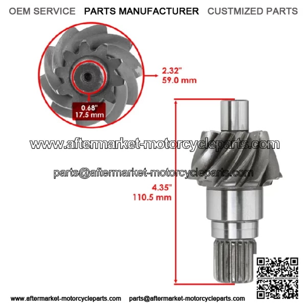 Rear Differential Gear & Pinion For Can Am Outlander Max 650 6x6 2022 - Image 3