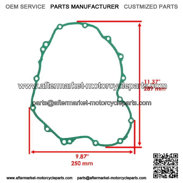 Clutch Cover Gasket For Honda CB500F CB500X 2013-15 11394-MGZ-J01 11394-MGZ-J00 - Image 2