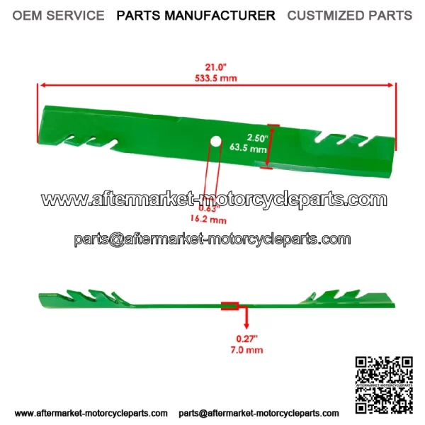 038-6081-00 038608100 61" Deck Gator Blades for Bad Boy 21" Blade Powder Coated - Image 2