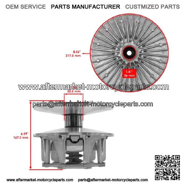 Primary Drive Clutch & Belt For Polaris Ranger XP 1000 EPS 2019 1323785 3211186 - Image 2