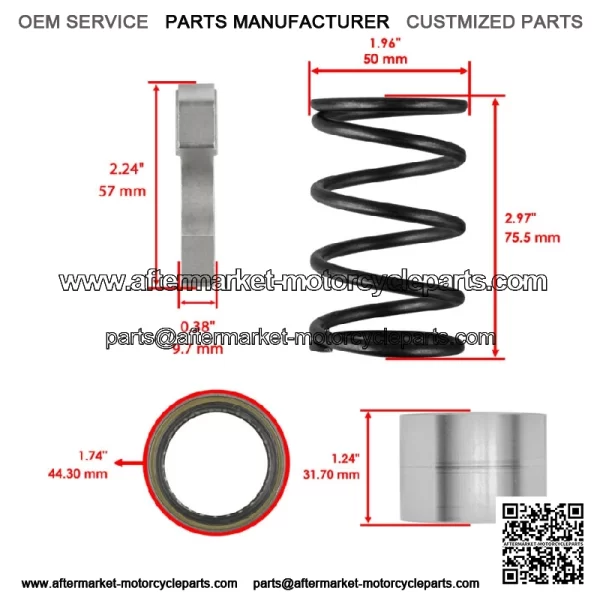 Complete Primary Drive Clutch Rebuild Kit For Polaris RZR 570 2012 2013 - 2021 (For: Polaris) - Image 2