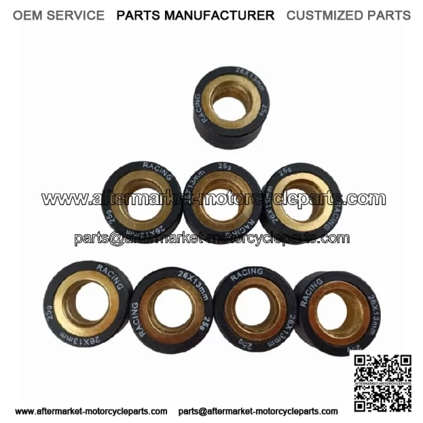 8PCS 26*13 25G Motorcycle Scooter AN400 Variator Weight Roller Clutch Pulley - Image 2
