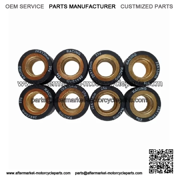 8PCS 26*13 25G Motorcycle Scooter AN400 Variator Weight Roller Clutch Pulley - Image 3