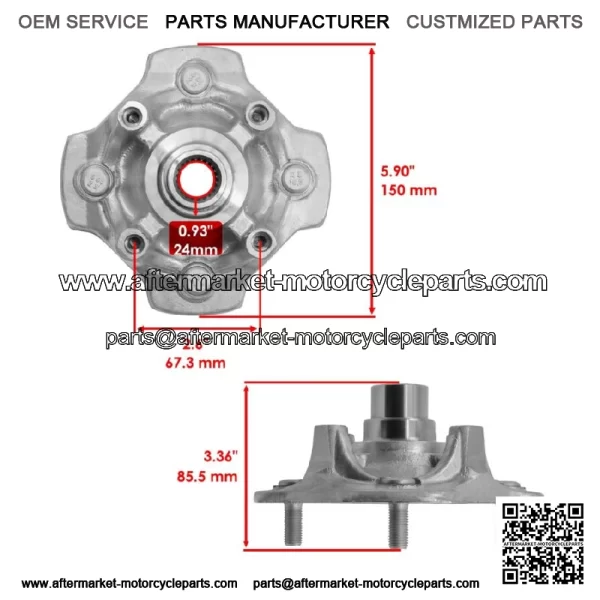 44615-HN2-A20 Front Wheel Hub For Honda TRX500 TRX680 Left Or Right (For: Honda) - Image 2