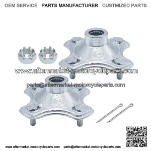 2 Pcs Rear Axle Wheel Hub w/Nut For 07-2013 Honda TRX420 FE TRX420FM Rancher 420