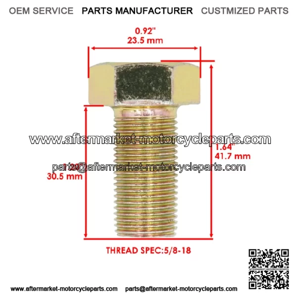 539103299 Deck Spindle Bolt For Husqvarna BX34 BZ27 BZ6127 BZ6134 WH5221 IZ4217 - Image 2