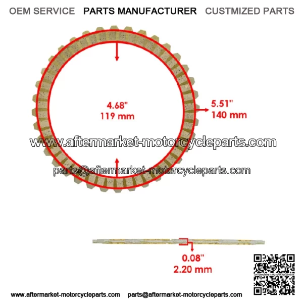 Clutch 37911-90 3791190 Friction Plates Set for Harley Davidson - Image 2
