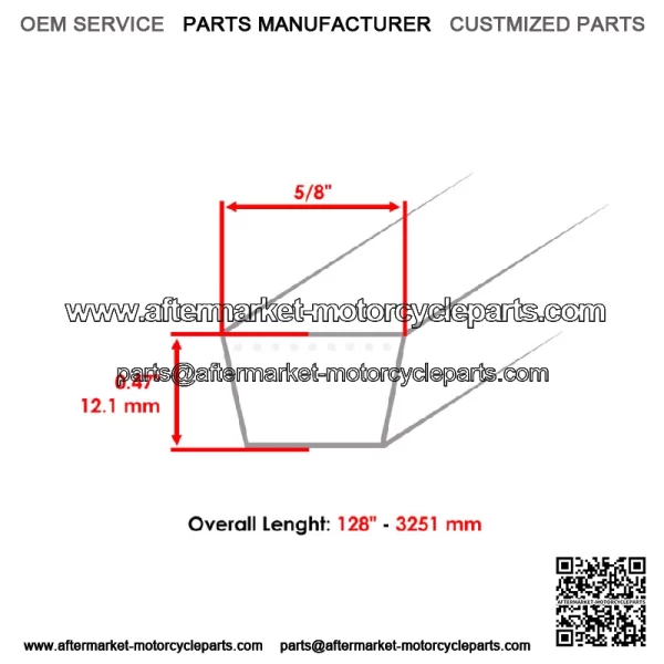 48285 486284 52" Deck Drive V Belt For Scag Super Z SMZ52  SSZ18 20 22 STHM 18 - Image 2