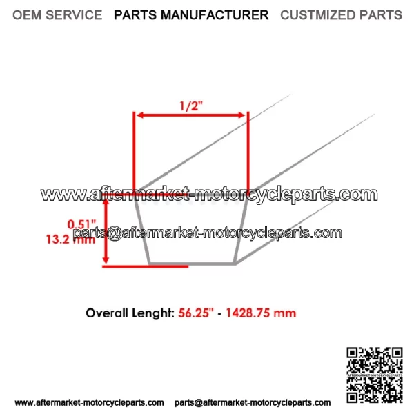 48285 486284 52" Deck Drive V Belt For Scag Super Z SMZ52  SSZ18 20 22 STHM 18 - Image 3