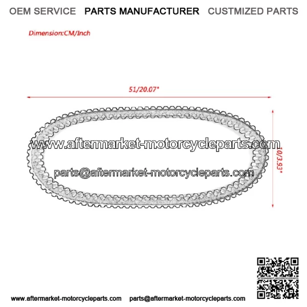 Drive Belt For Polaris 3211177 Snowmobile Rush Pro S X Switchback Titan 800 E (For: Polaris) - Image 2