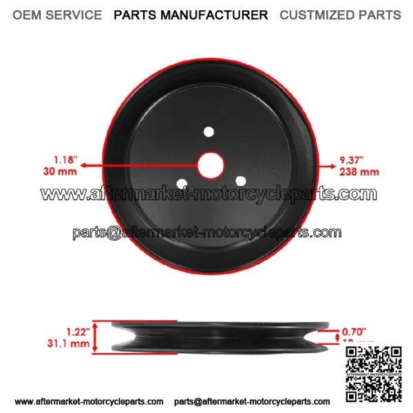 109-2180 72" Deck Spindle Pulley For Exmark Lazer Z LZ23 27 29 34 LZX34 38 801 - Image 3