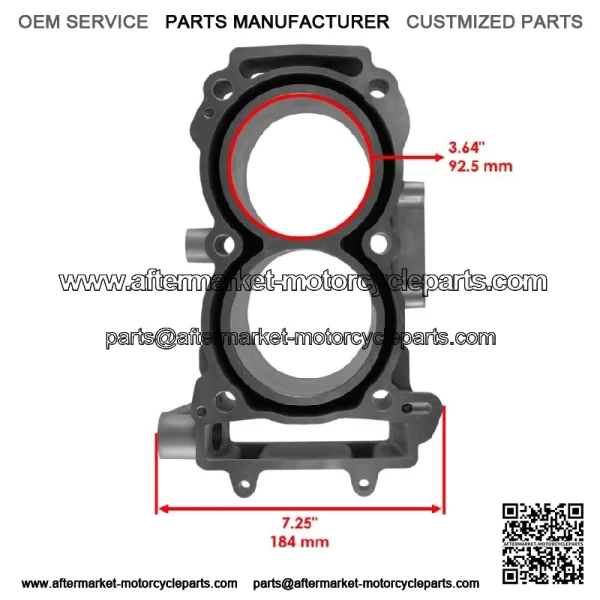 Cylinder For Polaris RZR XP 900 2011 2012 2013 93mm Bore 3022278 - Image 2