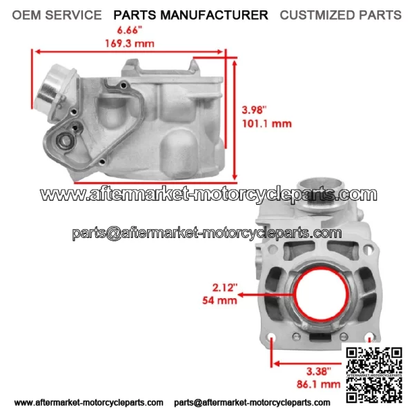 Complete Cylinder For Yamaha YZ125 2007-2022 1C3-11311-21-00 - Image 2