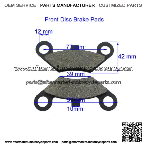 Front Disc Brake Pads For Buyang/JCL 300cc ATV Quadzilla 500 RS6 CF MOTO