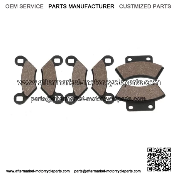 Front + Rear Organic Brake Pads 1997 Polaris Scrambler 500 4x4 Set Full Kit  ah (For: Polaris)