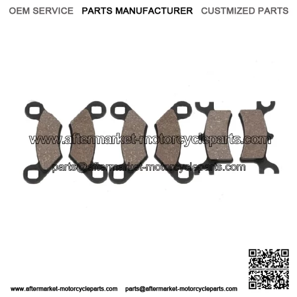 Front + Rear Organic Brake Pads 2008 Polaris Sportsman 500 HO Set Full Kit  on (For: Polaris)
