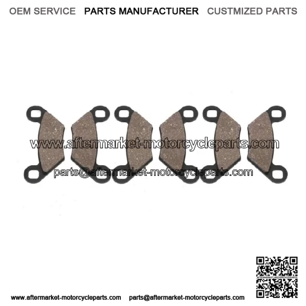 Front + Rear Organic Brake Pads 2012 Polaris Sportsman 550 EPS Orange nn (For: Polaris)