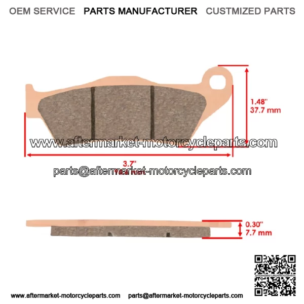 Front Rear Brake Pads for Yamaha YZF-R125 YZFR125 2008-2018  MT125 2014-2019 - Image 3