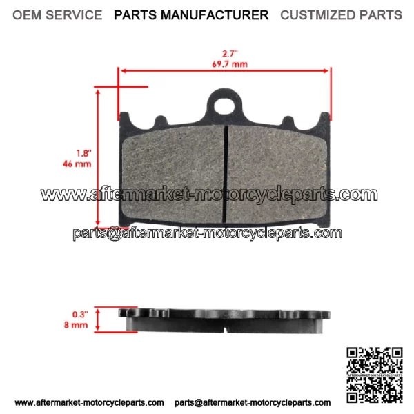 Front Rear Brake Pads for Suzuki GSX-R750 GSXR750 2000-2003 / TL1000S 1997-2001 - Image 3