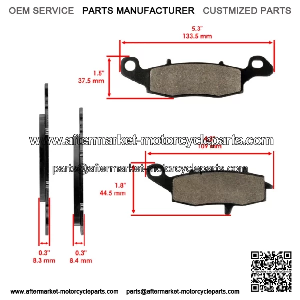 Front Brake Pads For Suzuki SFV650 SFV 650 Gladius 2009-2015 / 59101-33880 - Image 2