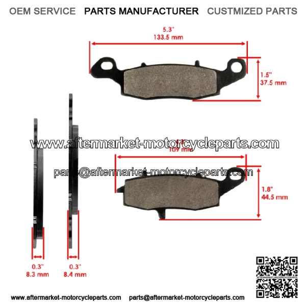 Front Brake Pads For Suzuki SFV650 SFV 650 Gladius 2009-2015 / 59101-33880 - Image 3