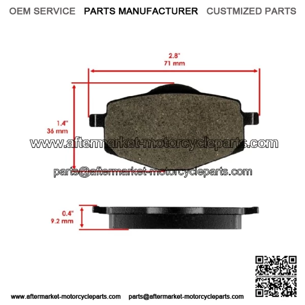 Front Brake Pads for Yamaha Banshee 350 YFZ350 1987 1988 1989 / 1UY-W0045-03-00 (For: Yamaha) - Image 2