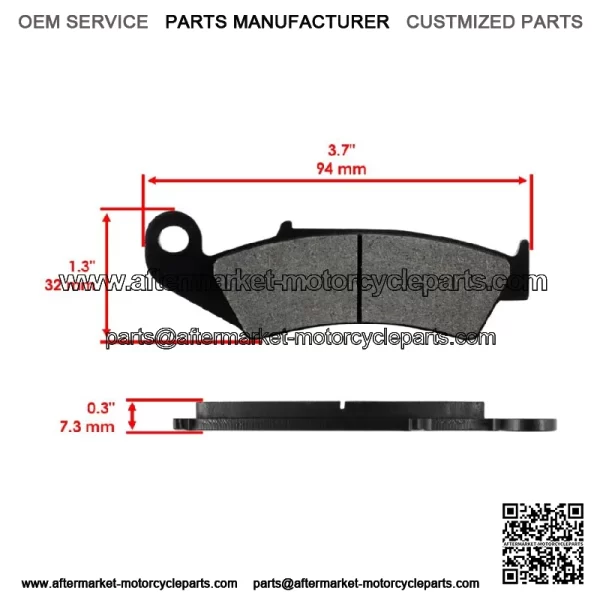 Front and Rear Brake Pads for Honda ATC350X ATC 350X 1986 ATV - Image 2