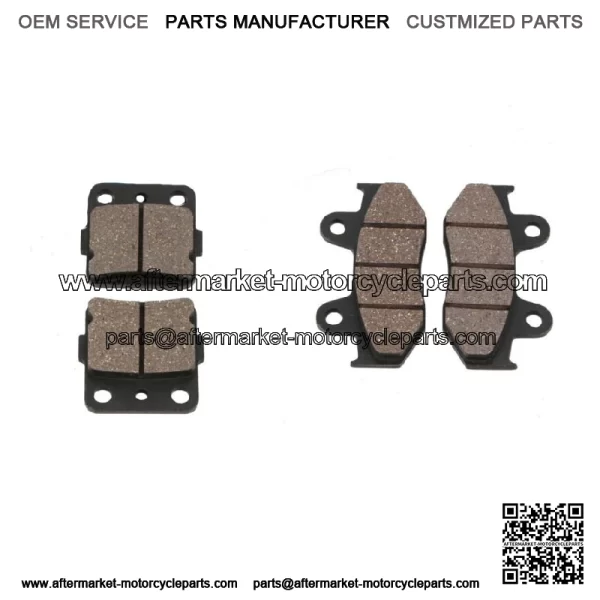 Front + Rear Organic Brake Pads 1985 Honda ATC350X Set Full Kit  Complete yr (For: Honda)