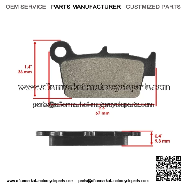 Front and Rear Brake Pads for Kawasaki KX250 KX250X KX450X 2021-2025 - Image 2