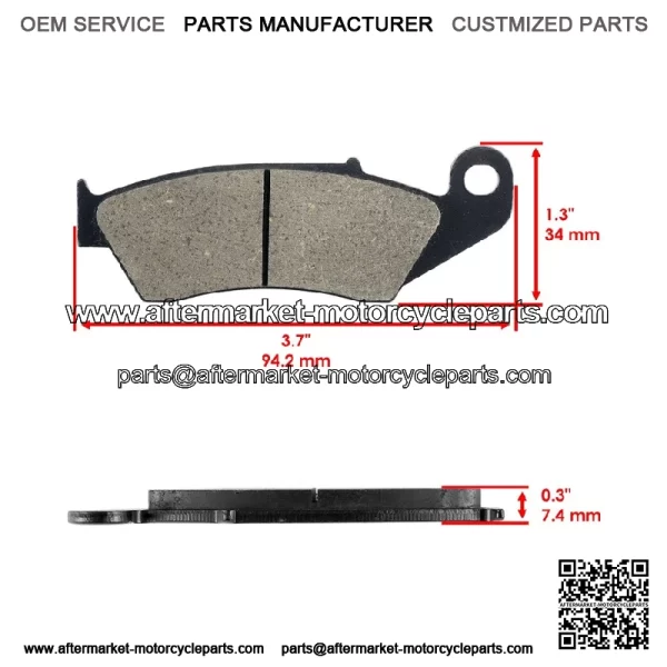 Front and Rear Brake Pads for Kawasaki KX250 KX250X KX450X 2021-2025 - Image 3