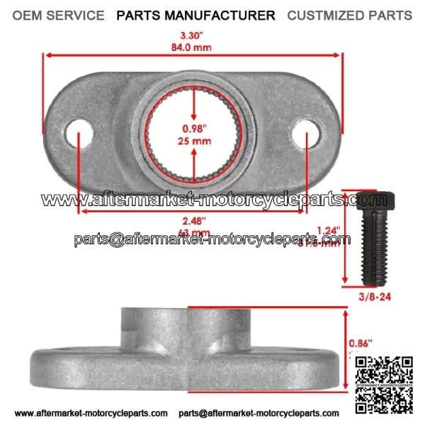 912-0123 712-0123P 712-3057 1186211 12167 9360119 Blade Adapter for Troy-Bilt - Image 2