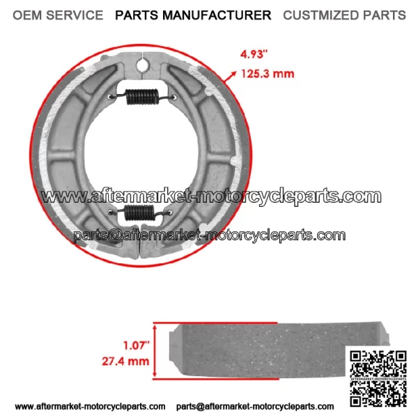 Front Brake Pads and Rear Brake Shoes for Suzuki DR200SE DR 200SE 2015-2020 - Image 3