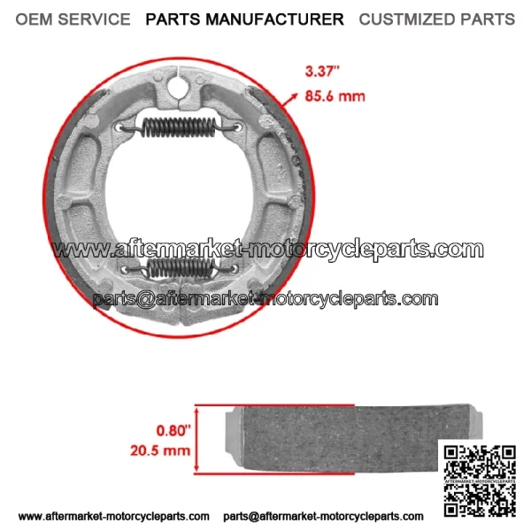 Front Brake Shoes for Kawasaki KLX110 2002-2025 / KLX110L 2010-2024 / 41048-1083 - Image 2