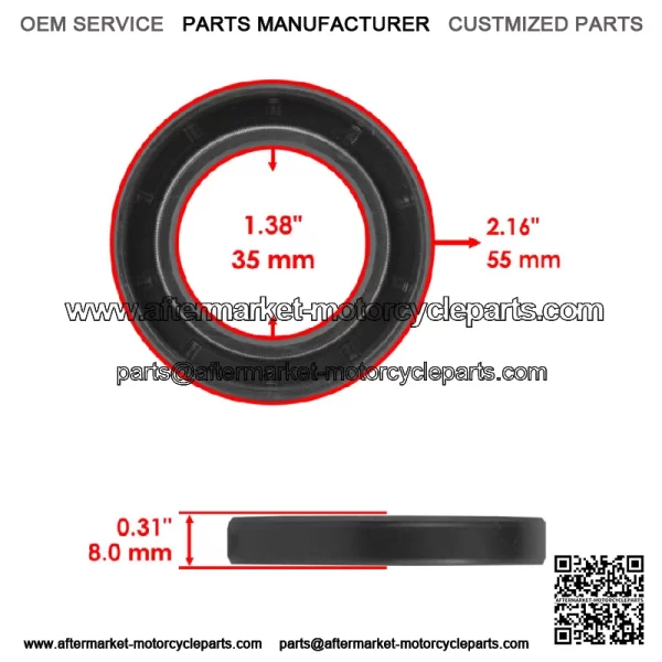 4WV-46163-00-00 Front Axle Oil Seal For Yamaha Grizzly 600 YFM600FW 1998-2001 - Image 2