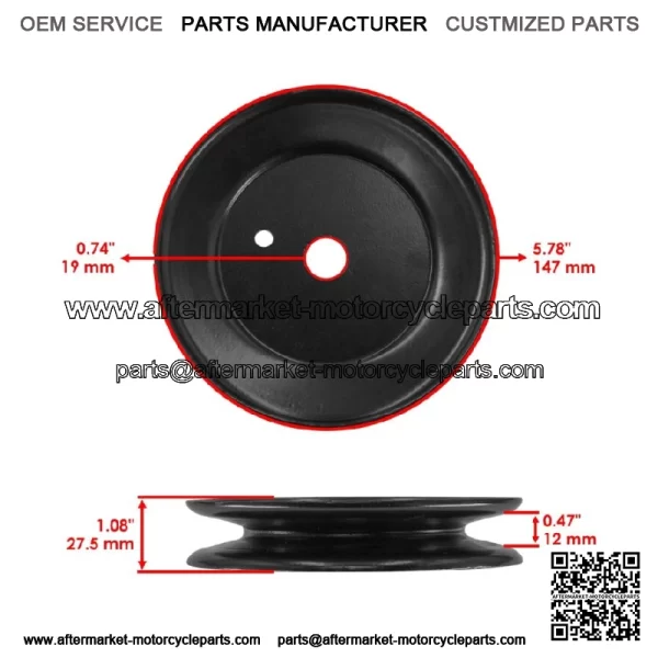 42" Deck Spindle & Pulley for Cub Cadet LT1018 13AB11CG710 13AX11CG710 618-3129 - Image 3