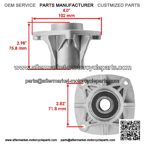 1765092 1769048 1910917 33" Deck Spindle & Notched Air-Lift Blades for Troy-Bilt - Image 2