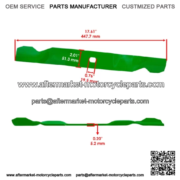 1765092 1769048 1910917 33" Deck Spindle & Notched Air-Lift Blades for Troy-Bilt - Image 3