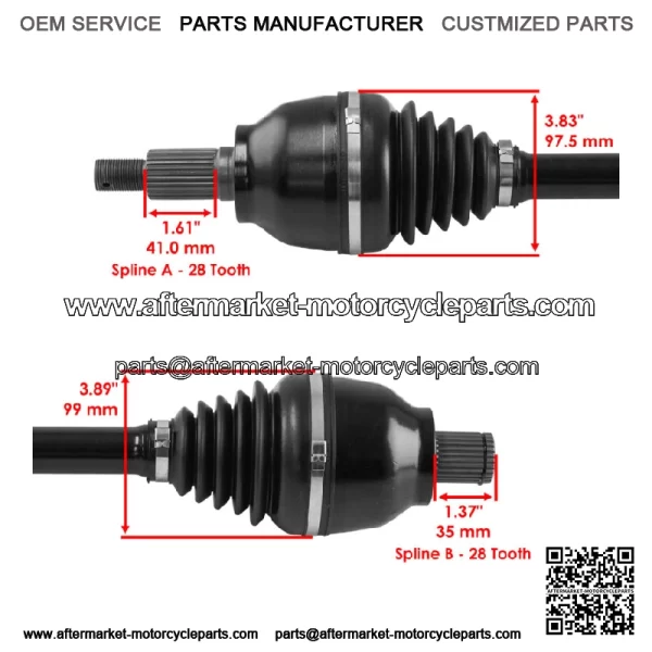 Rear CV Joint Axle For Polaris RZR Pro XP 4 2020-2025  Left Or Right - Image 3