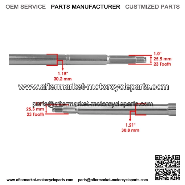 Rear Axle Shaft with Castle Nuts Pin For Polaris Xpedition 325 425 2000-2001 - Image 3