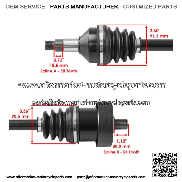 Front CV Joint Axle For Arctic Cat 1000 XT 2013-14 / 1000 H2 2011 Left & Right - Image 3