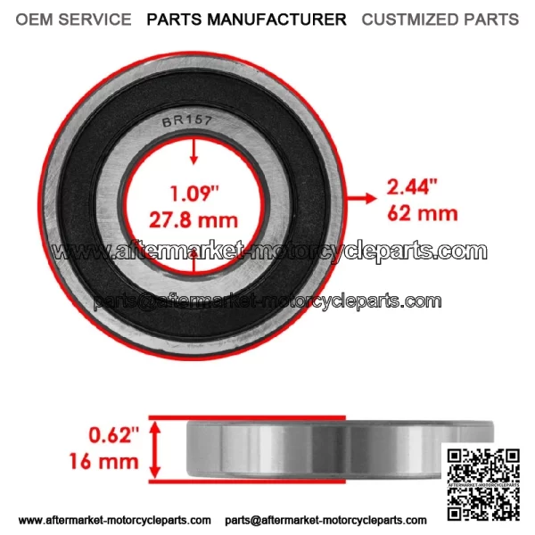 6206-28-2RS 6206-28 2RS 6206/28-2RS Rubber Sealed Ball Bearings 28x62x16 - Image 2