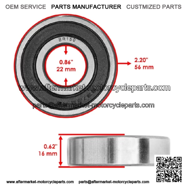 63/22 2RS 63/22-2RS 63/22-2RR9D Rubber Seal Ball Bearings 22x56x16 - Image 2