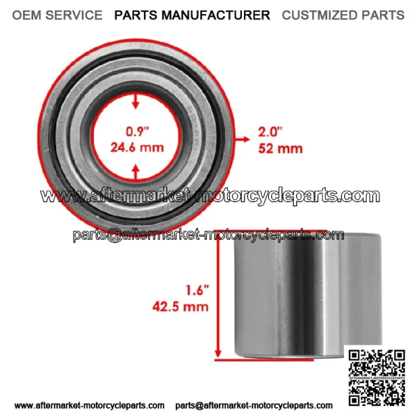 25BWD02ACA68 25BWD02A DAC2552W Double Row Rubber Sealed Ball Bearings 25x52x42 - Image 2