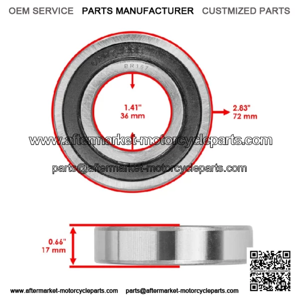 315-427S 315427S Deck Spindle Ball Bearing For Land Pride AFM4522 - Image 2