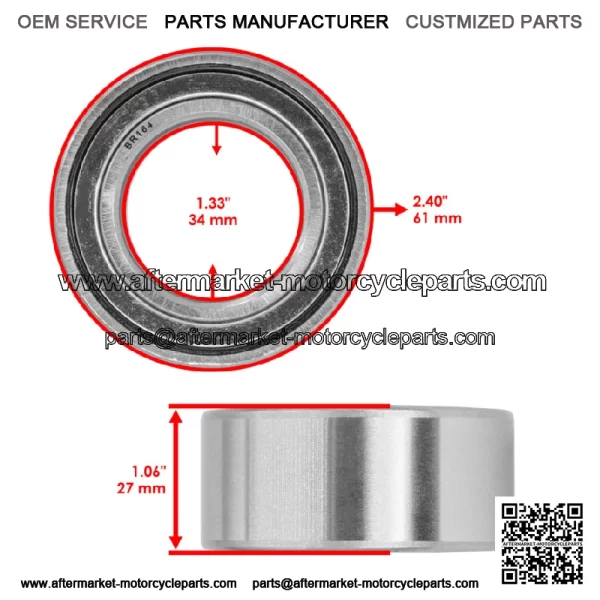 DAC 34610027 20-1056-2RS AT-06656 Double Row Angular Ball Bearings 34X61X27 - Image 2