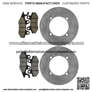 Rear Brake Discs & Brake Pads For Yamaha YXE70 YXE85 Wolverine X2 X4 XTR 16-25